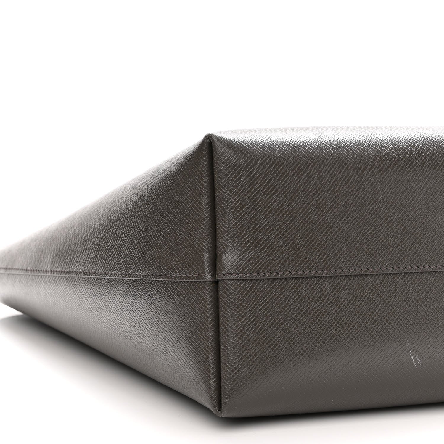 Saint Laurent Grained Calfskin Large Shopping Tote Warm Taupe Black 9 of 11