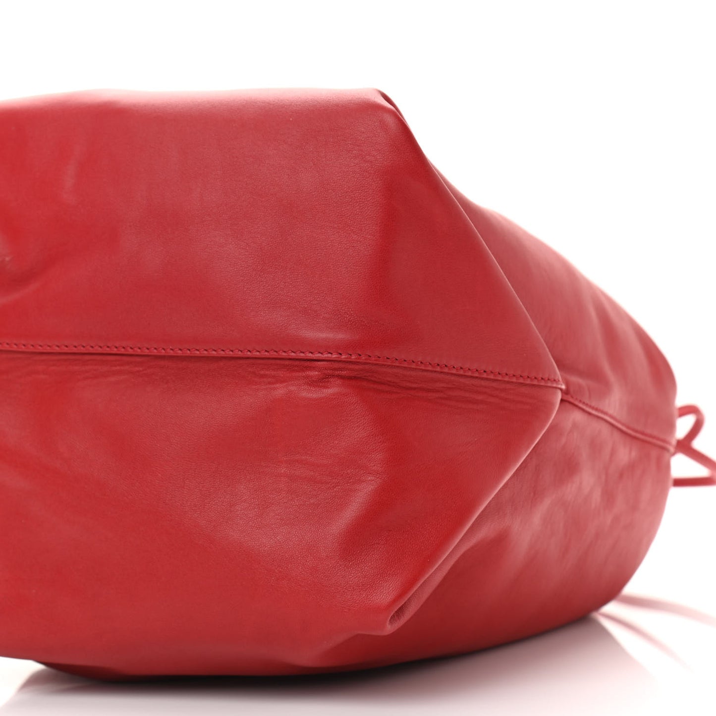 Lambskin Teddy Drawstring Bag Eros Red