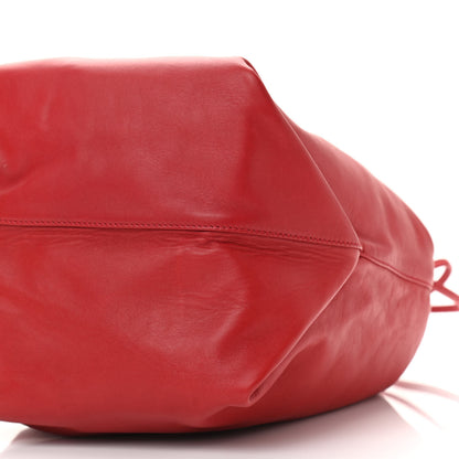 Saint Laurent Lambskin Teddy Drawstring Bag Eros Red 9 of 9