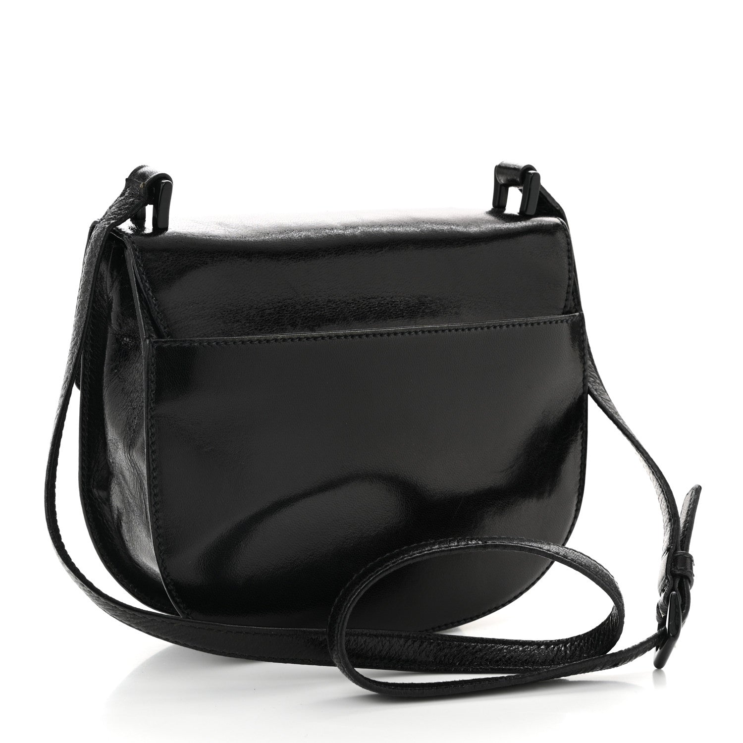 Prada Spazzolato Fliplock Flap Shoulder Bag  Black 3 of 10