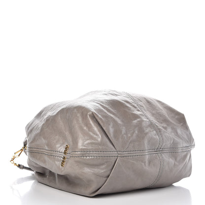 Miu Miu Nappa Lux Large Shopping Tote Astro 5 of 11