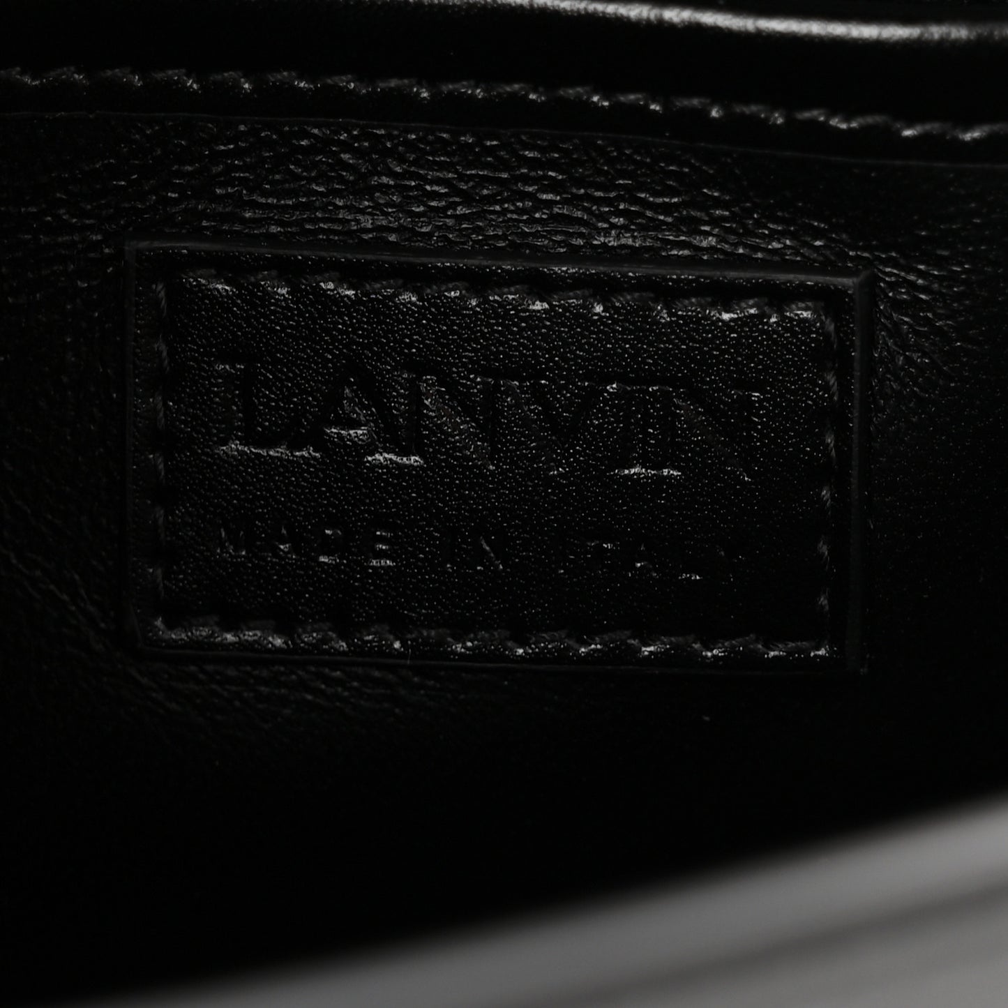 Shiny Calfskin Nano Pencil Bag Black