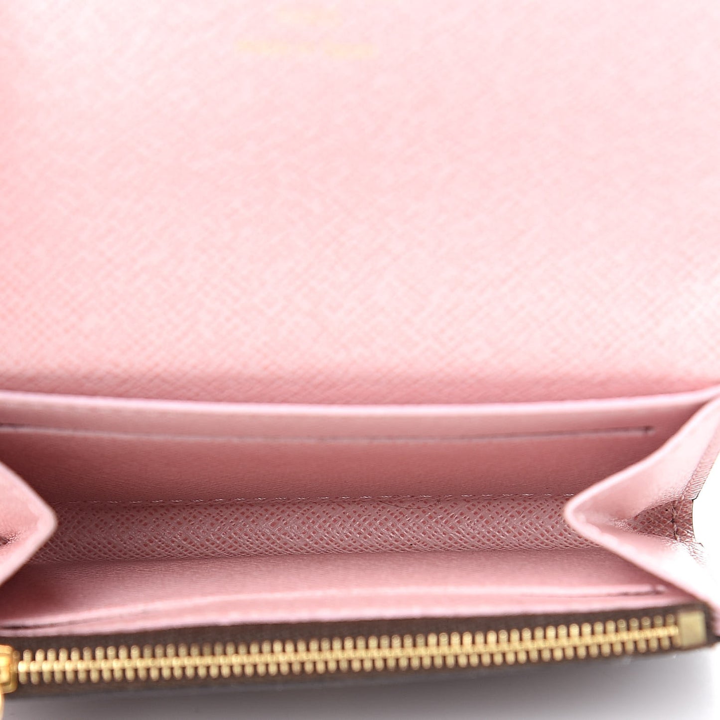 Damier Ebene Rosalie Coin Purse Rose Ballerine