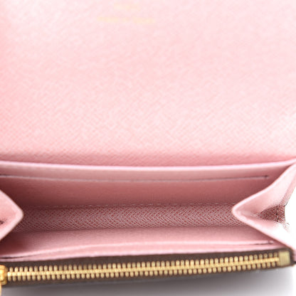 Louis Vuitton Damier Ebene Rosalie Coin Purse Rose Ballerine 5 of 8