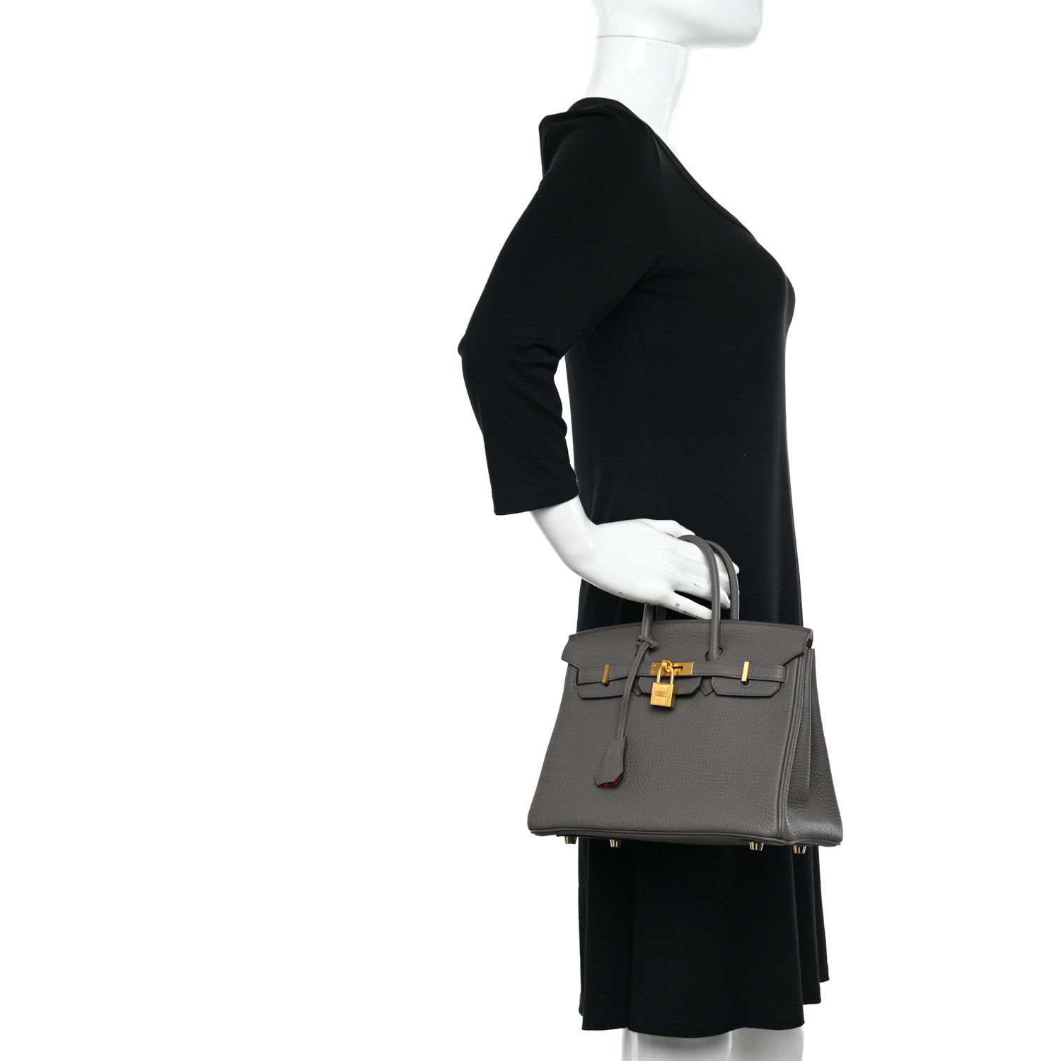 Hermes Togo Horseshoe Birkin 25 Etain Rose Extreme 2 of 12