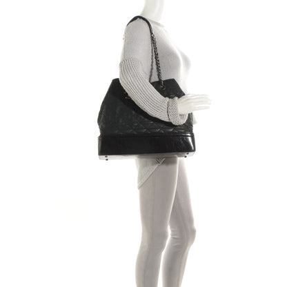 Chanel Iridescent Calfskin Quilted Large VIP Tote Black 2 of 8