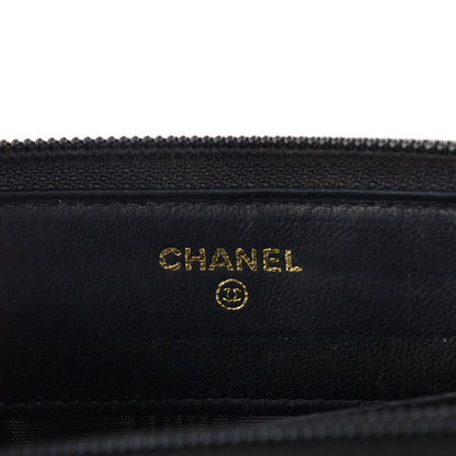 Chanel Caviar Large Timeless CC Zip Around Wallet Black 7 of 9