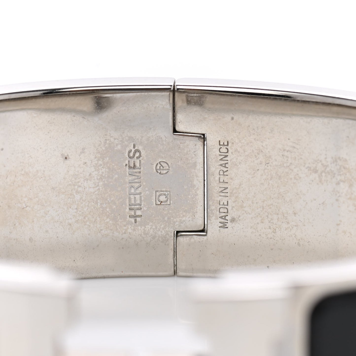 Enamel Wide Clic Clac H Bracelet GM Black