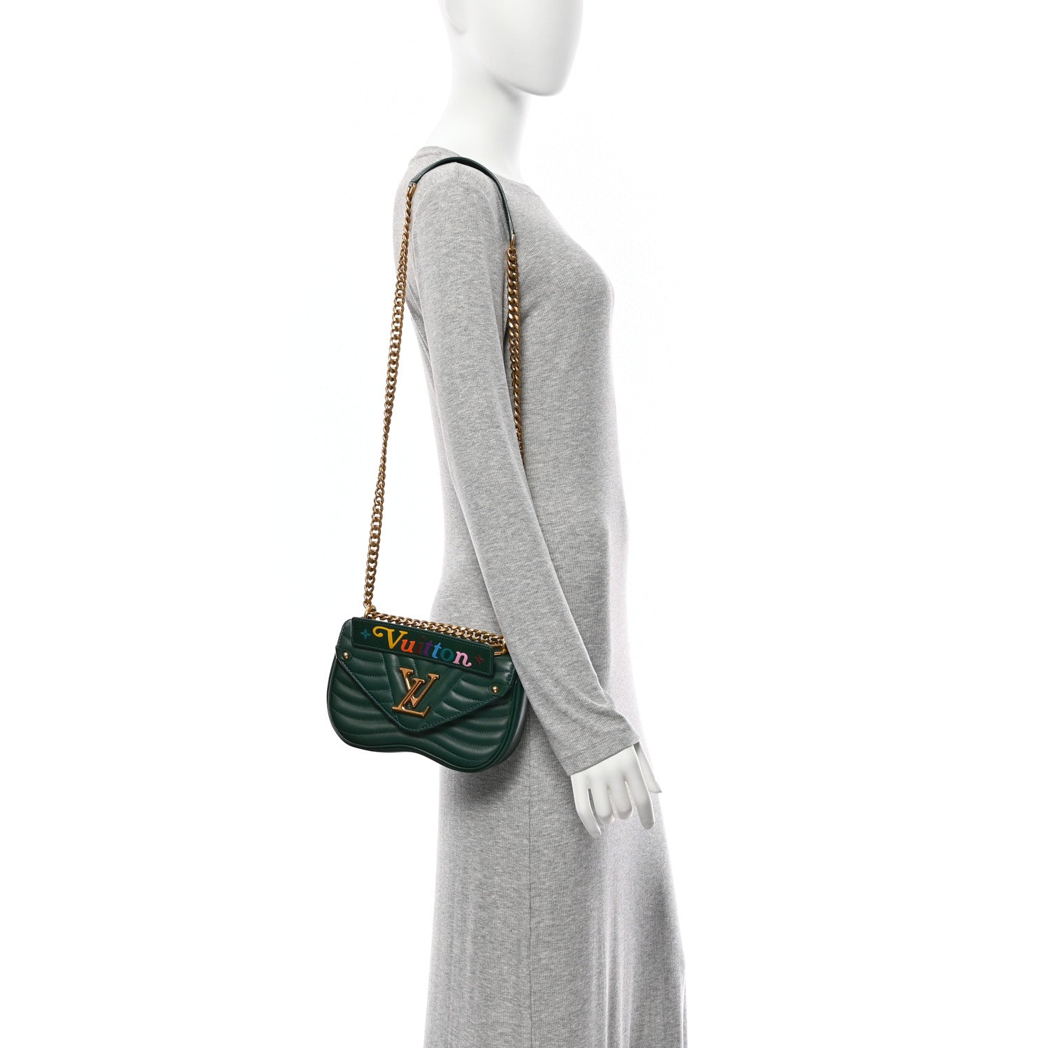 Louis Vuitton Calfskin New Wave Chain PM Emerald 2 of 10