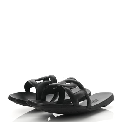 Hermes Rubber Aloha Sandals 36 Black 3 of 8