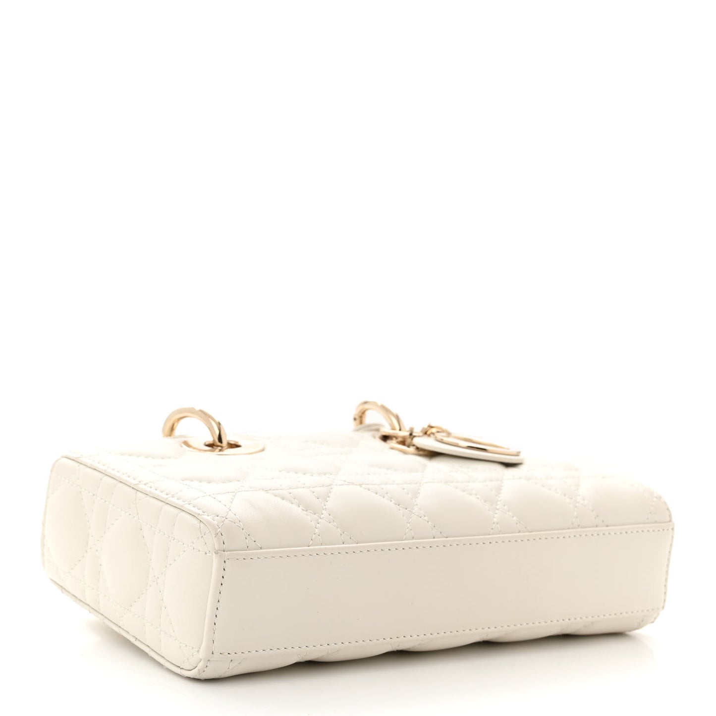 Lambskin Cannage Small Lady D-Joy Latte