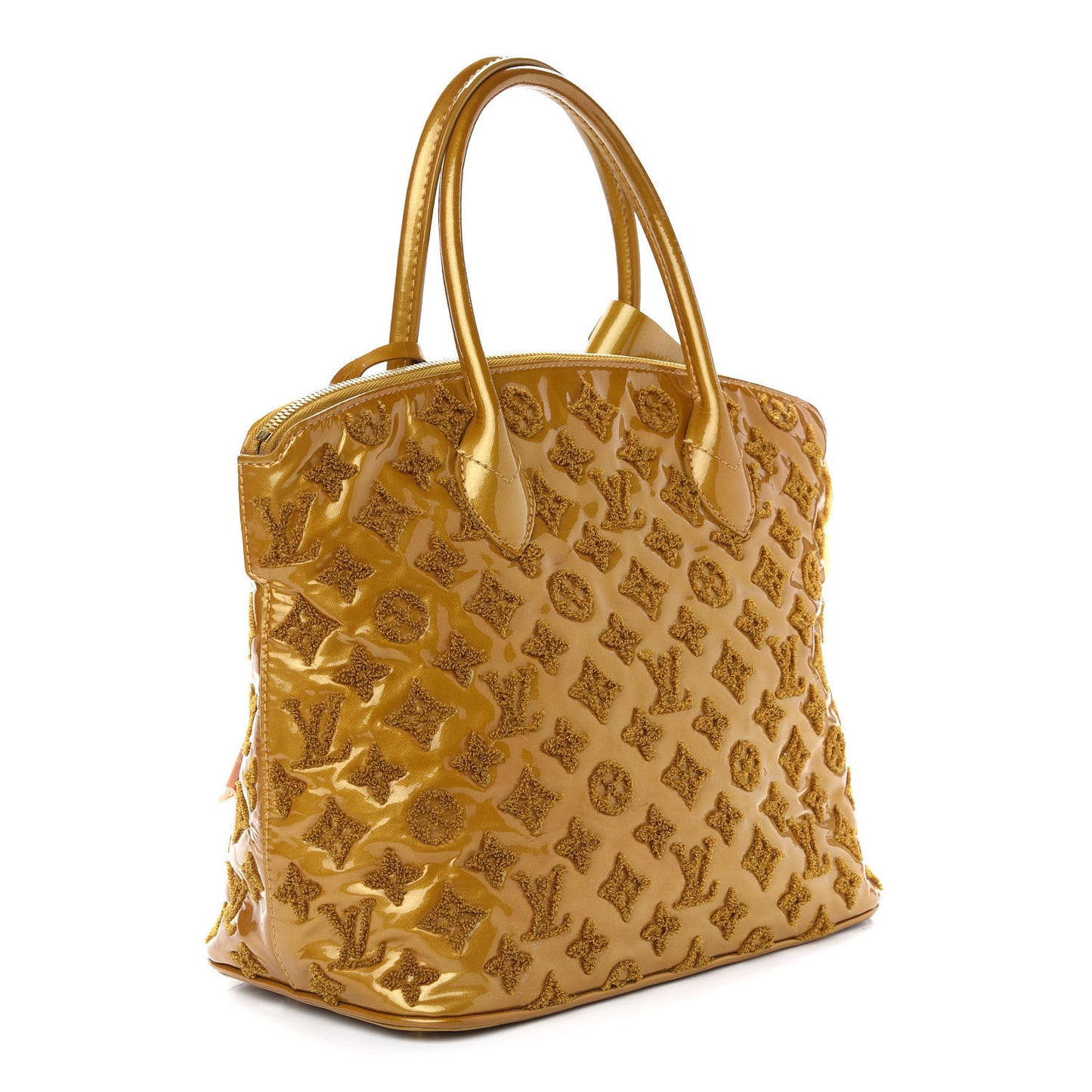 Patent Lambskin Fascination Lockit Moutarde