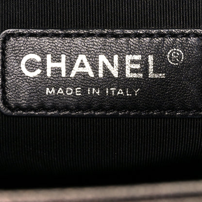 Chanel Iridescent Goatskin Quilted New Medium Boy Flap Dark Gold 6 of 10