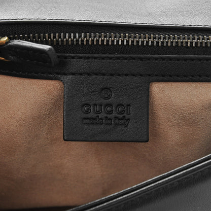 Gucci Calfskin Matelasse Small GG Marmont Shoulder Bag Black 6 of 6