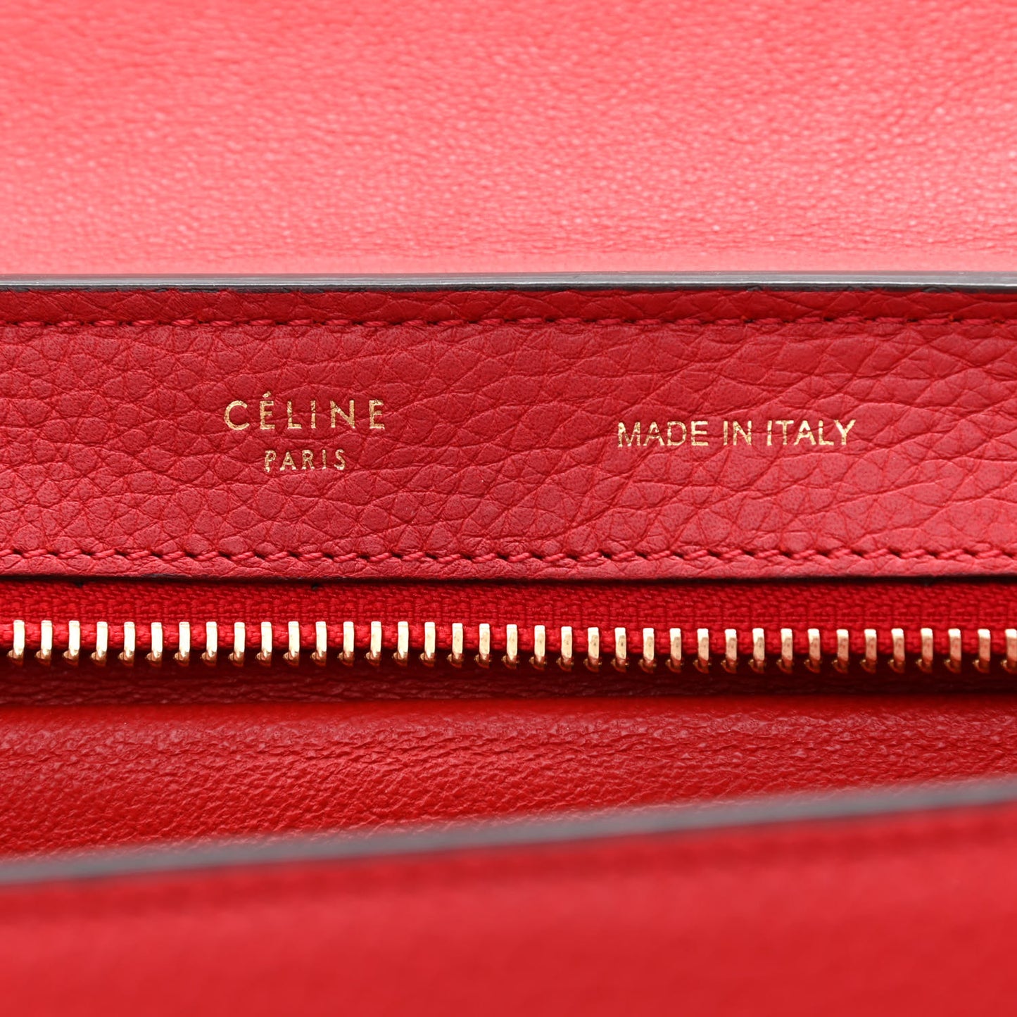 Drummed Calfskin Suede Small Trapeze Coquelicot