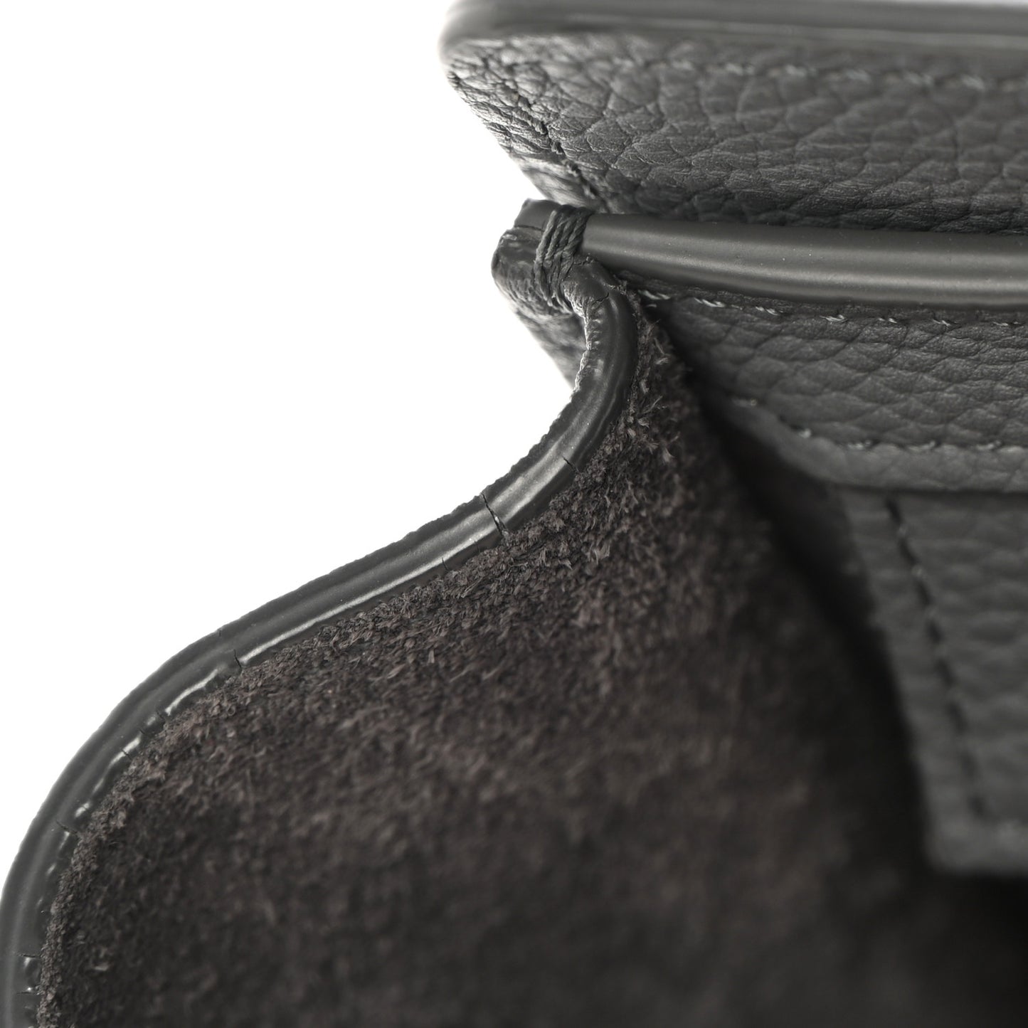 Baby Drummed Calfskin Nano Luggage Kohl