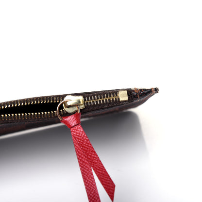 Louis Vuitton Damier Ebene Josephine Wallet Zippered Insert Red 11 of 11