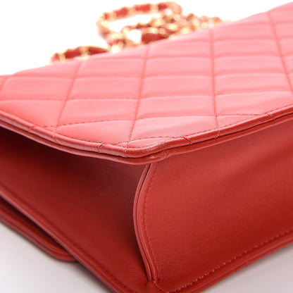 Chanel Lambskin Quilted Large Golden Class Flap Red 10 of 10
