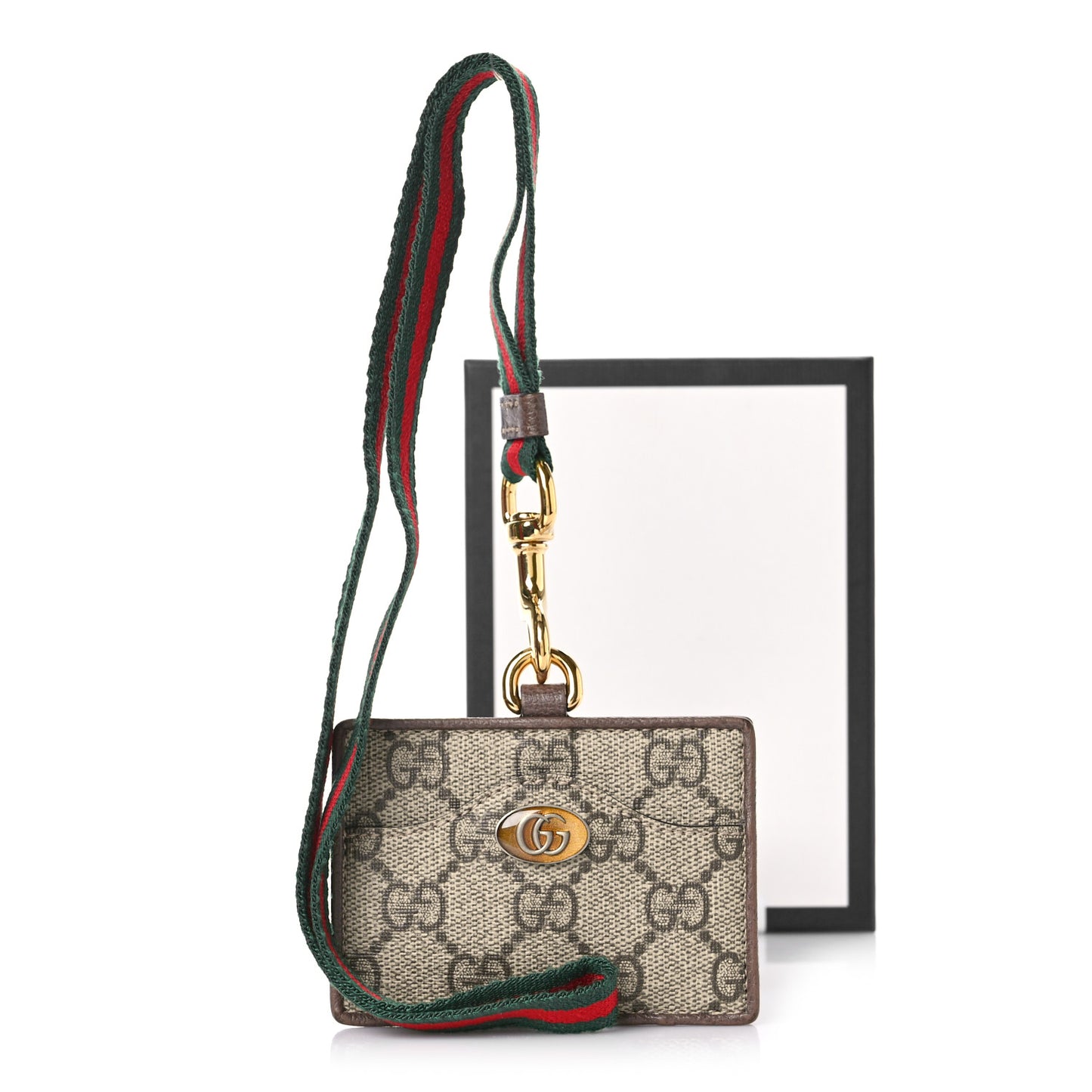 GG Supreme Monogram Ophidia ID Holder Beige Ebony New Acero