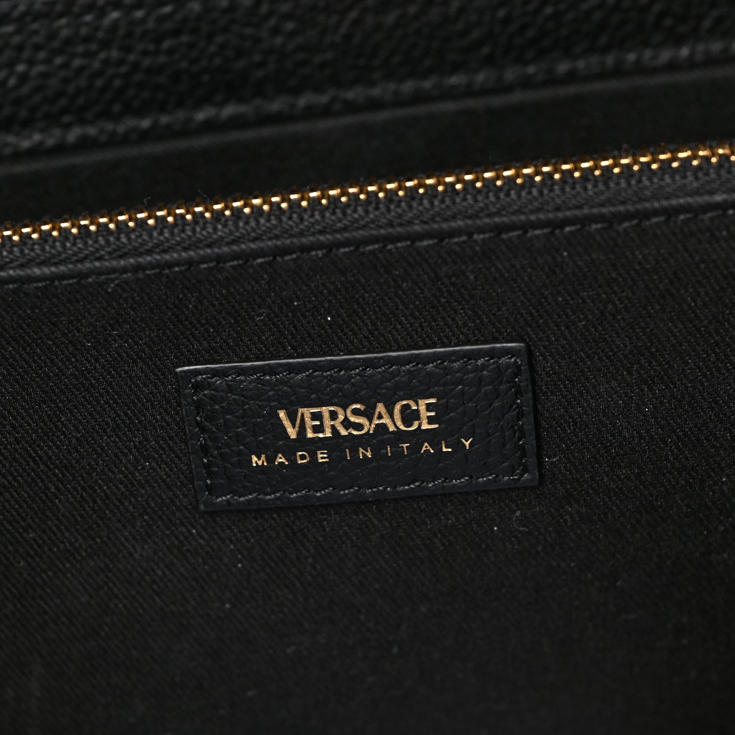 Versace Grained Calfskin Virtus Wallet On Chain Black 6 of 8
