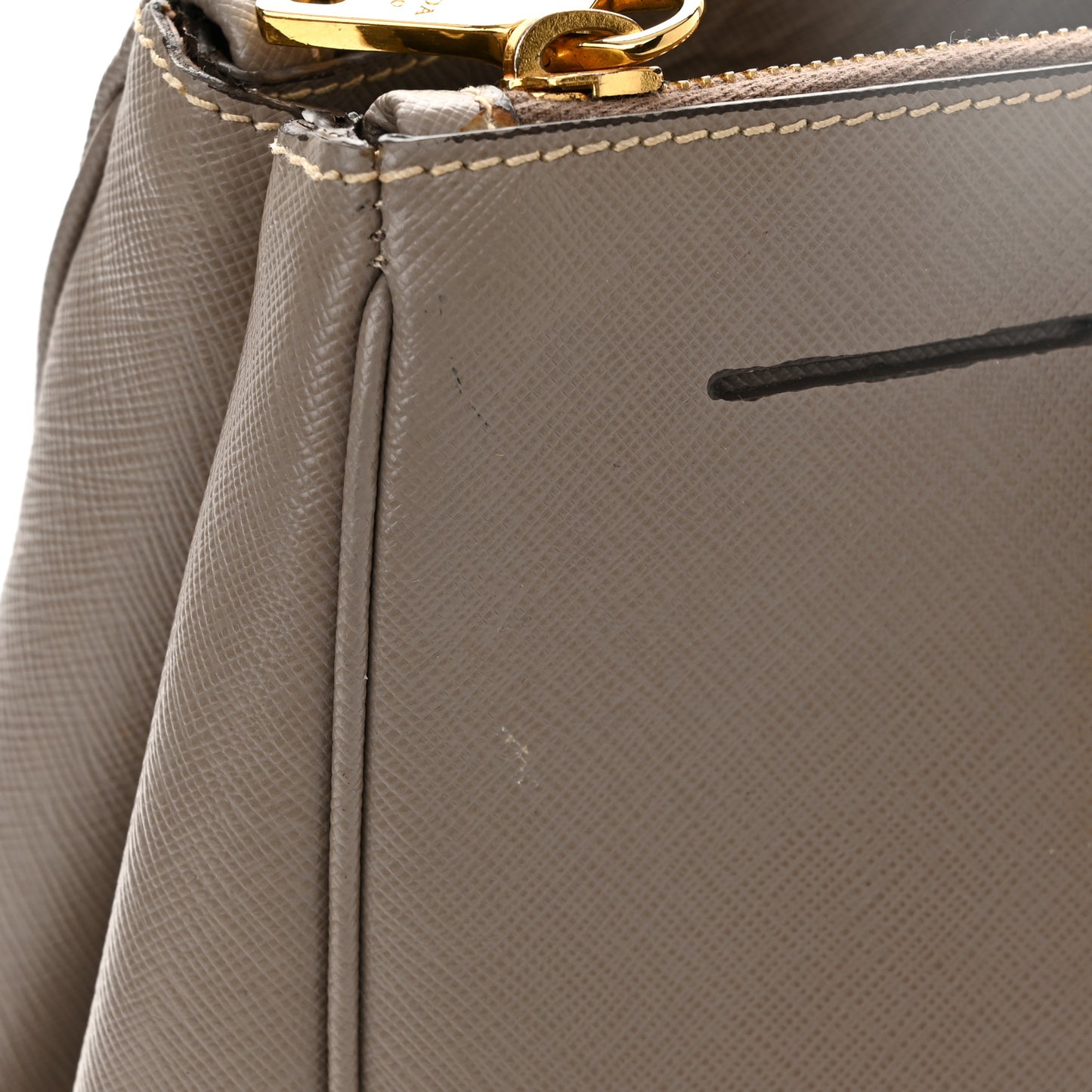 Saffiano Medium Galleria Double Zip Tote Argilla