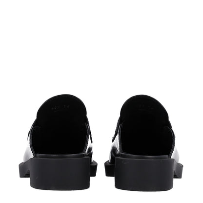 Prada Spazzolato Triangle 40mm Loafer Mules 35 Black 6 of 10