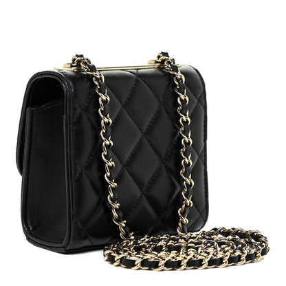 Chanel Lambskin Quilted Mini Trendy CC Chain Wallet Black 3 of 12