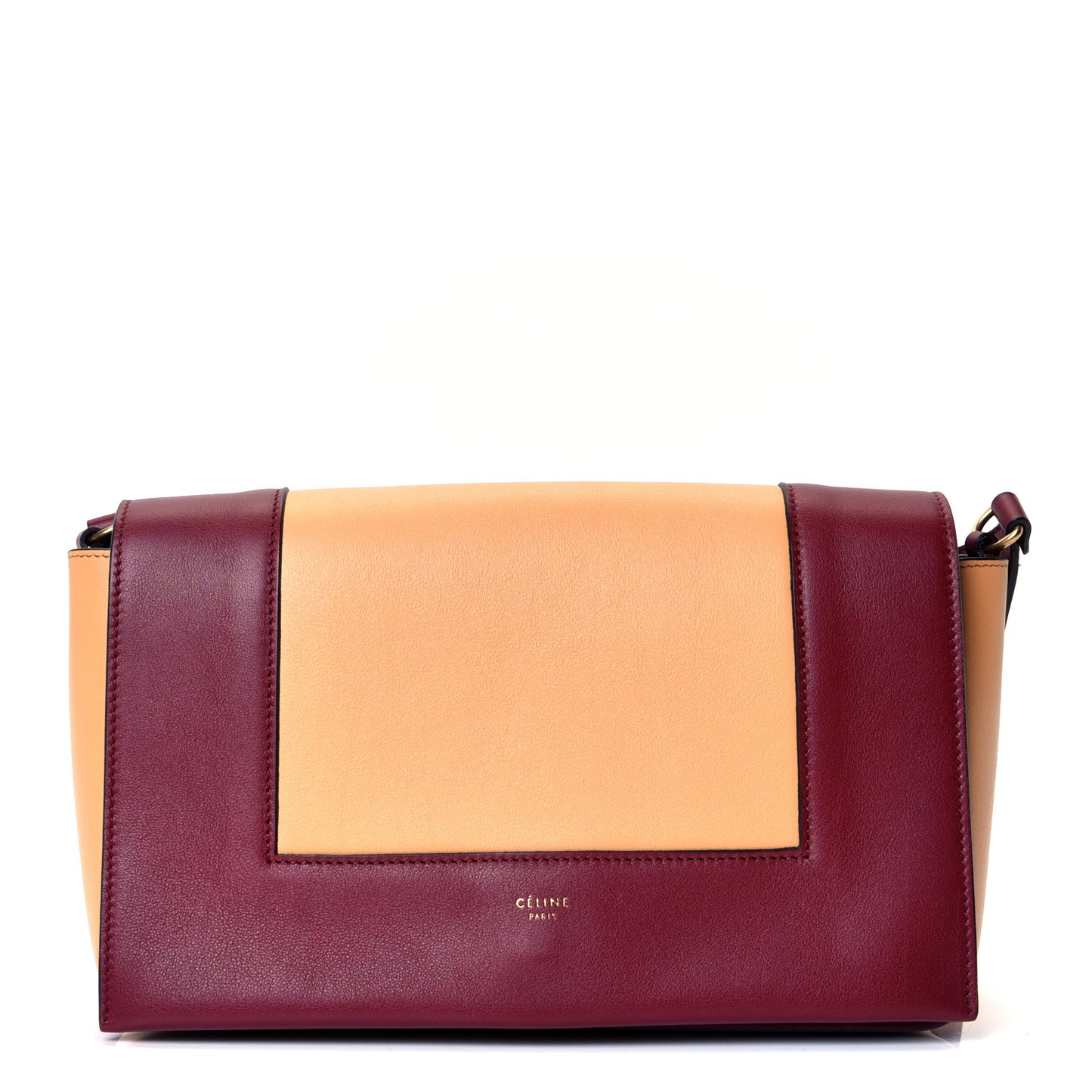 Shiny Smooth Calfskin Medium Frame Shoulder Bag Ruby Nude