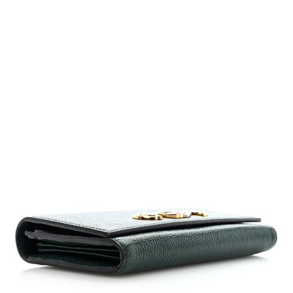 Gucci Grainy Calfskin Zumi Continental Wallet Vintage Green 4 of 7