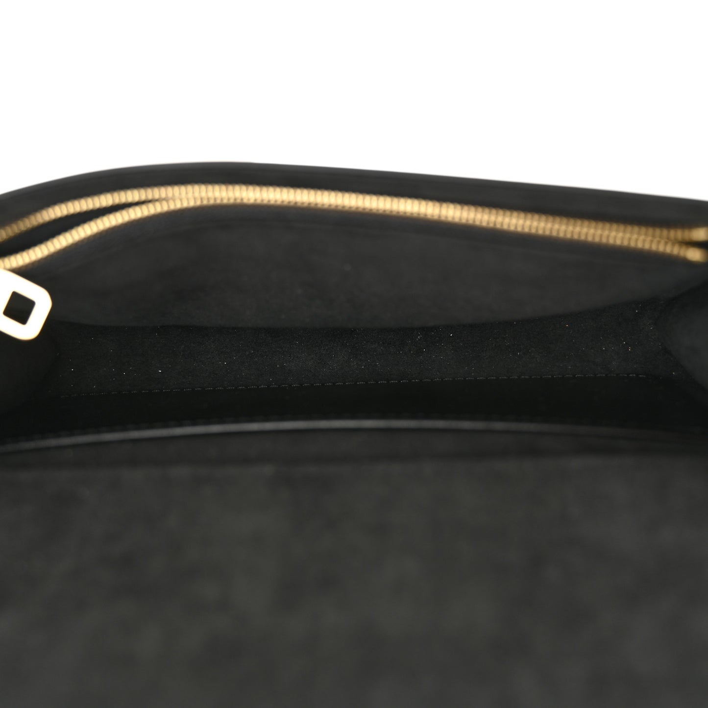Calfskin Fleur De Lys Pochette Chain Louise Black