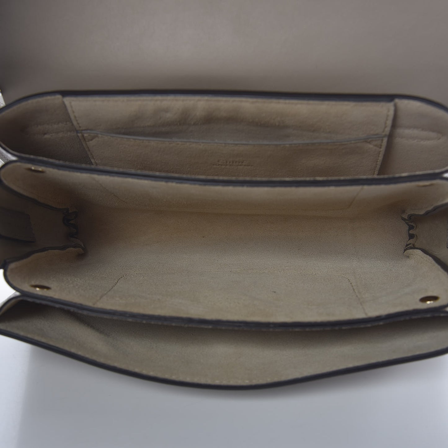 Suede Calfskin Small Faye Shoulder Bag Motty Grey