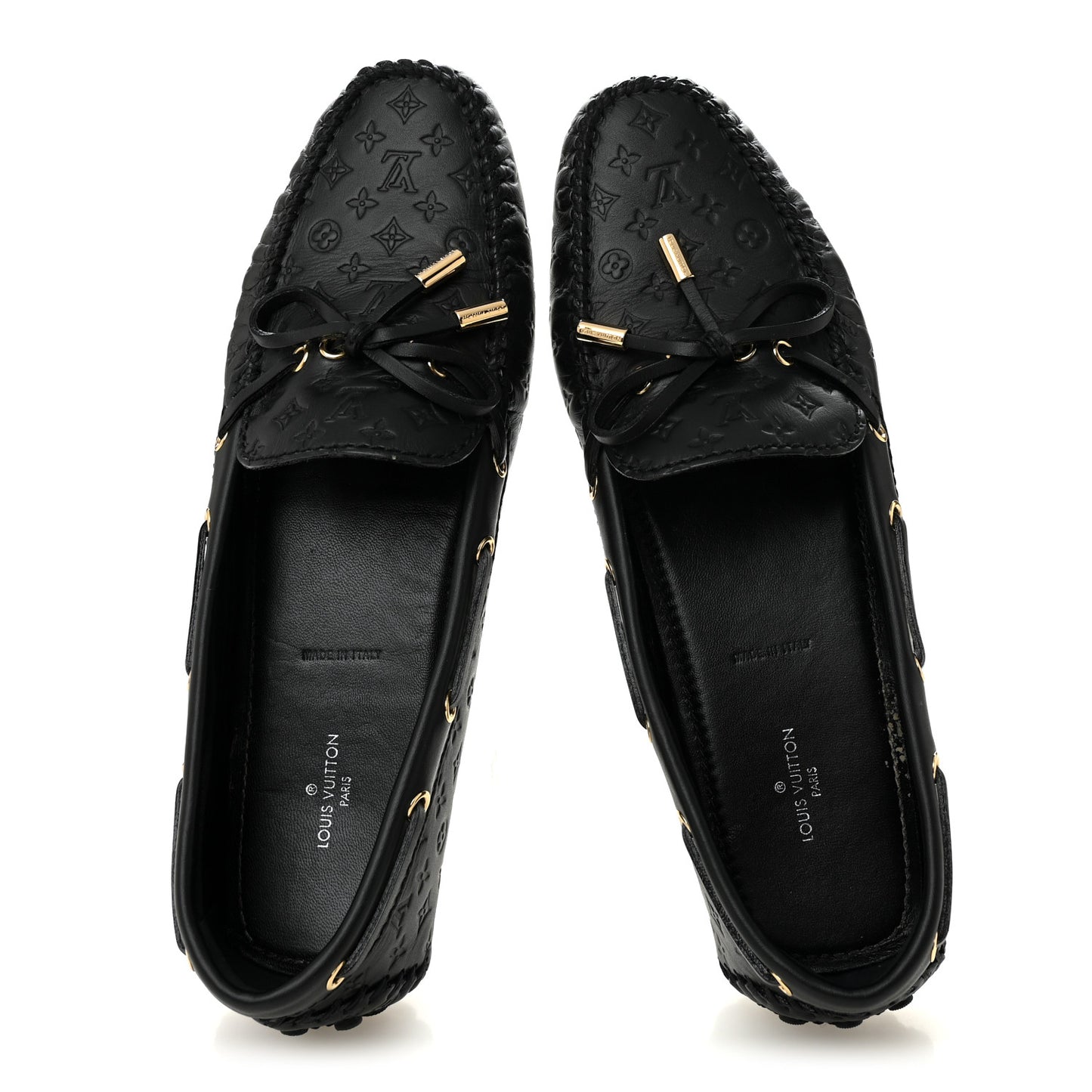 Empreinte Monogram Gloria Flat Loafers 40 Black