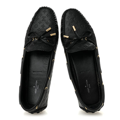 Louis Vuitton Empreinte Monogram Gloria Flat Loafers 40 Black 2 of 10