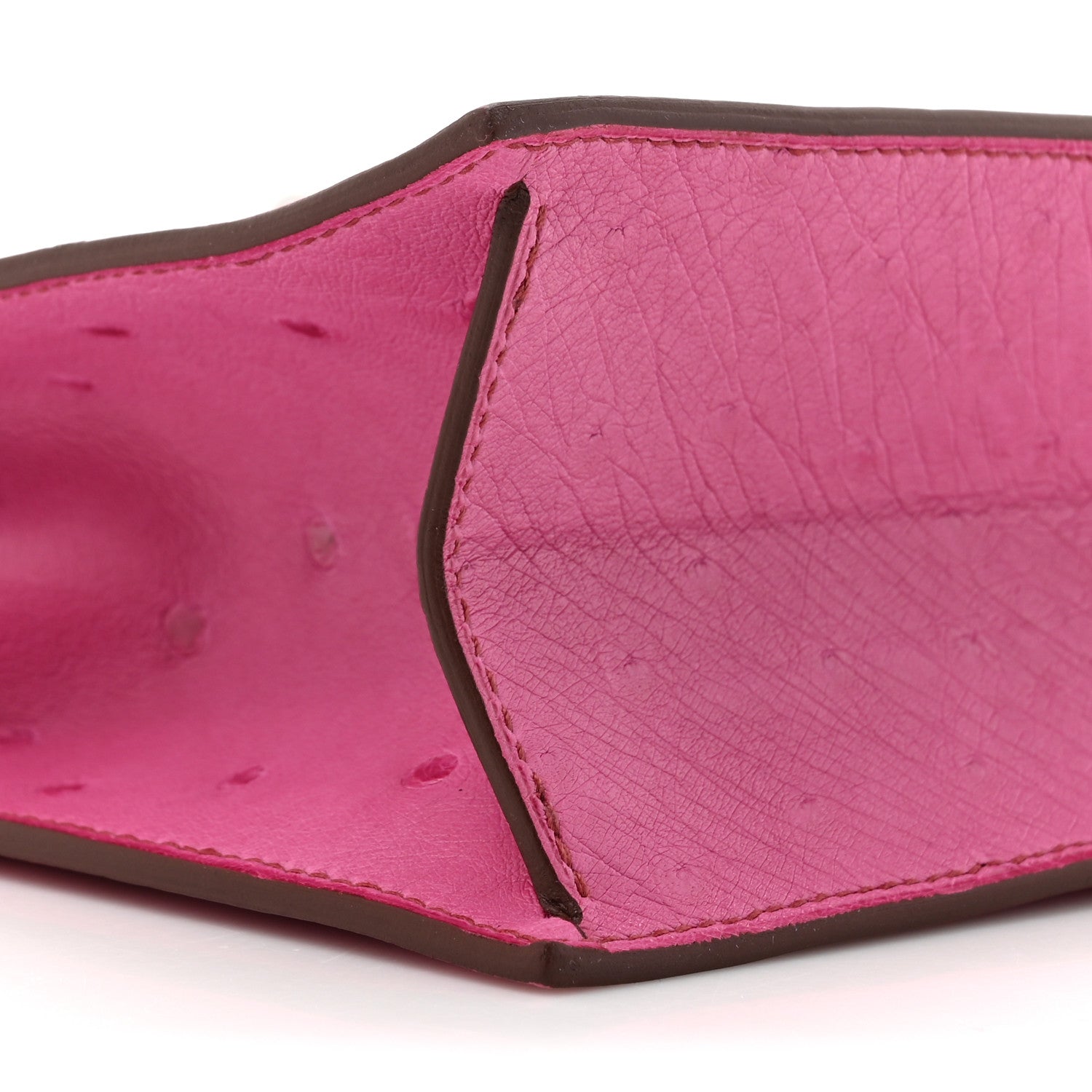Hermes Ostrich Kelly Danse II Belt Bag Rose Tyrien 9 of 11