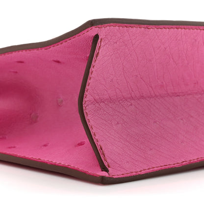 Hermes Ostrich Kelly Danse II Belt Bag Rose Tyrien 9 of 11