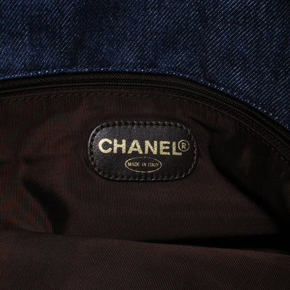 Chanel Calfskin Denim Shoulder Bag Brown 6 of 7
