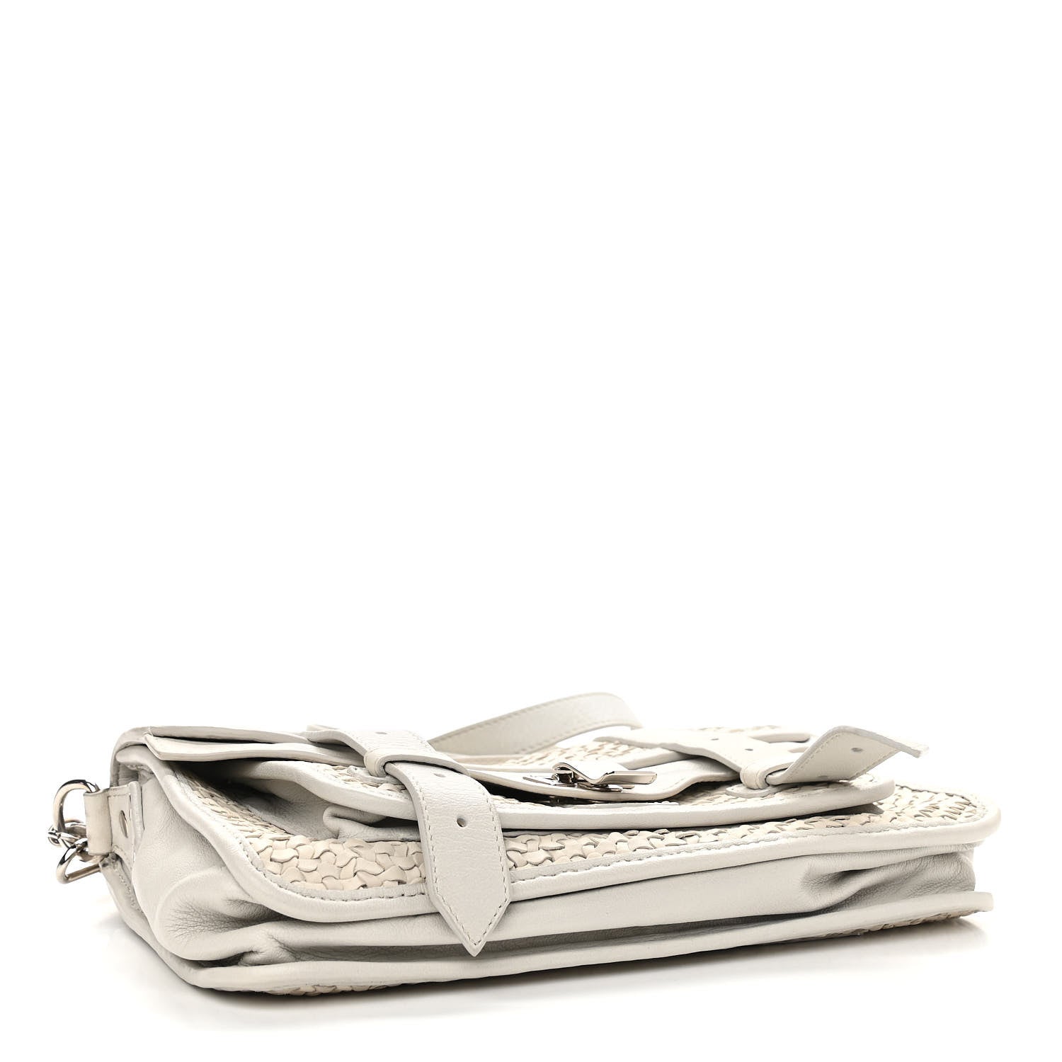 Proenza Schouler Lambskin Woven Tiny PS1 Satchel Ivory 4 of 12