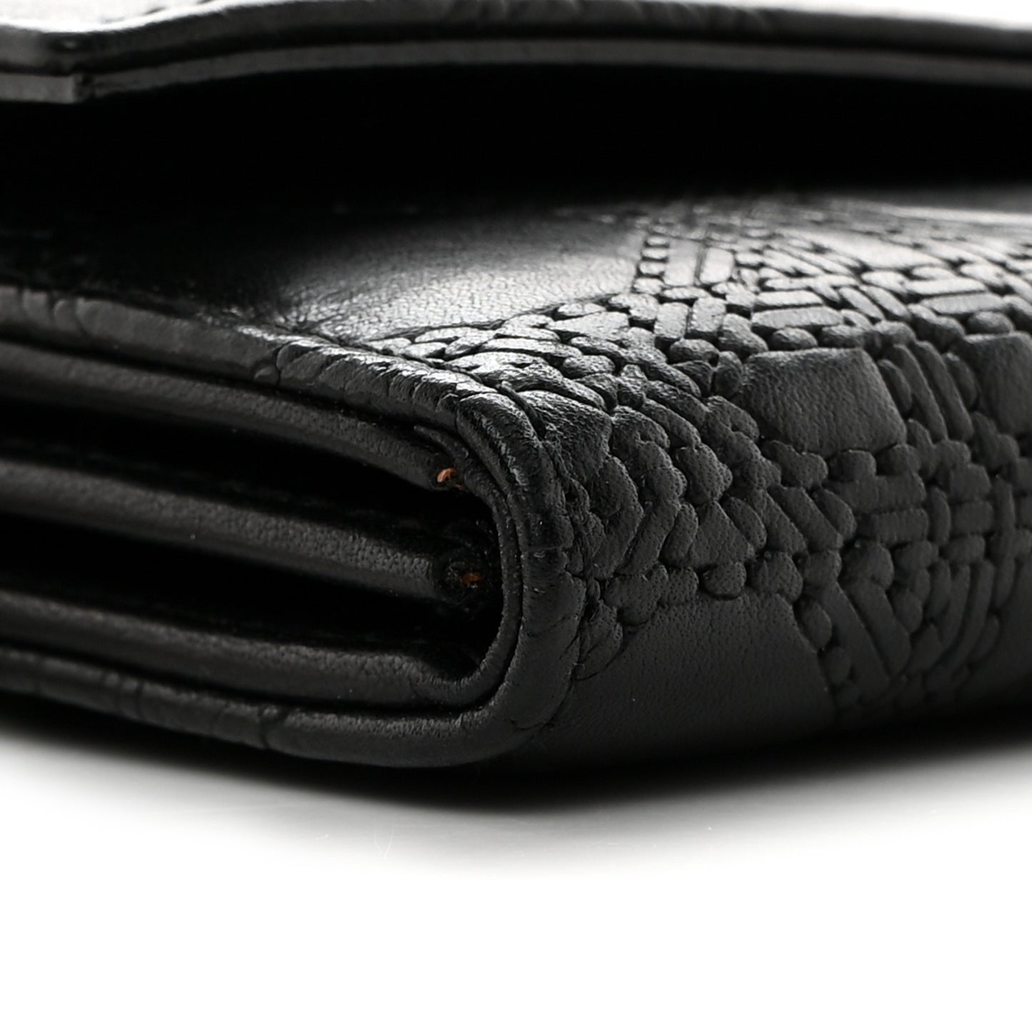 Lambskin Cannage Rendez-vous Chain Wallet Black