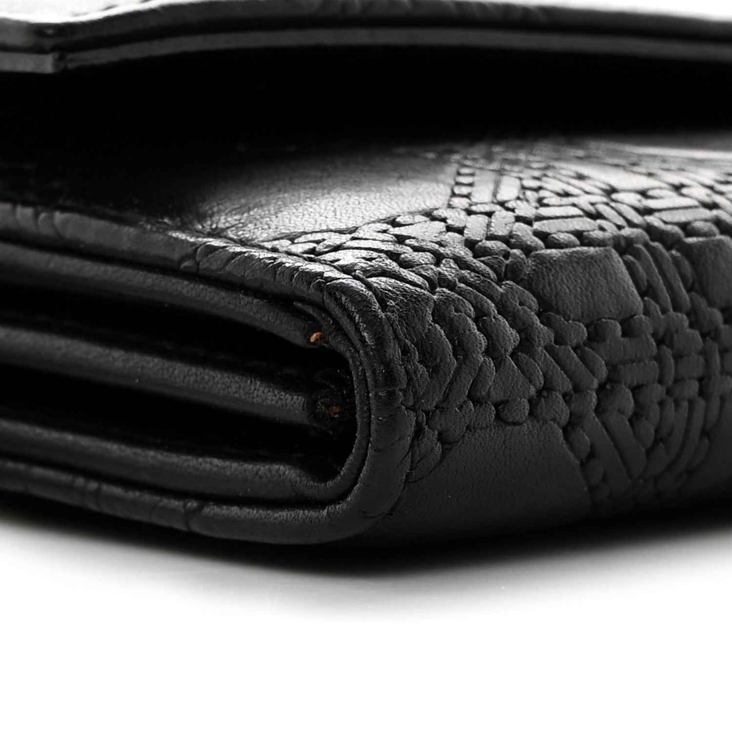 Christian Dior Lambskin Cannage Rendez-vous Chain Wallet Black 9 of 12