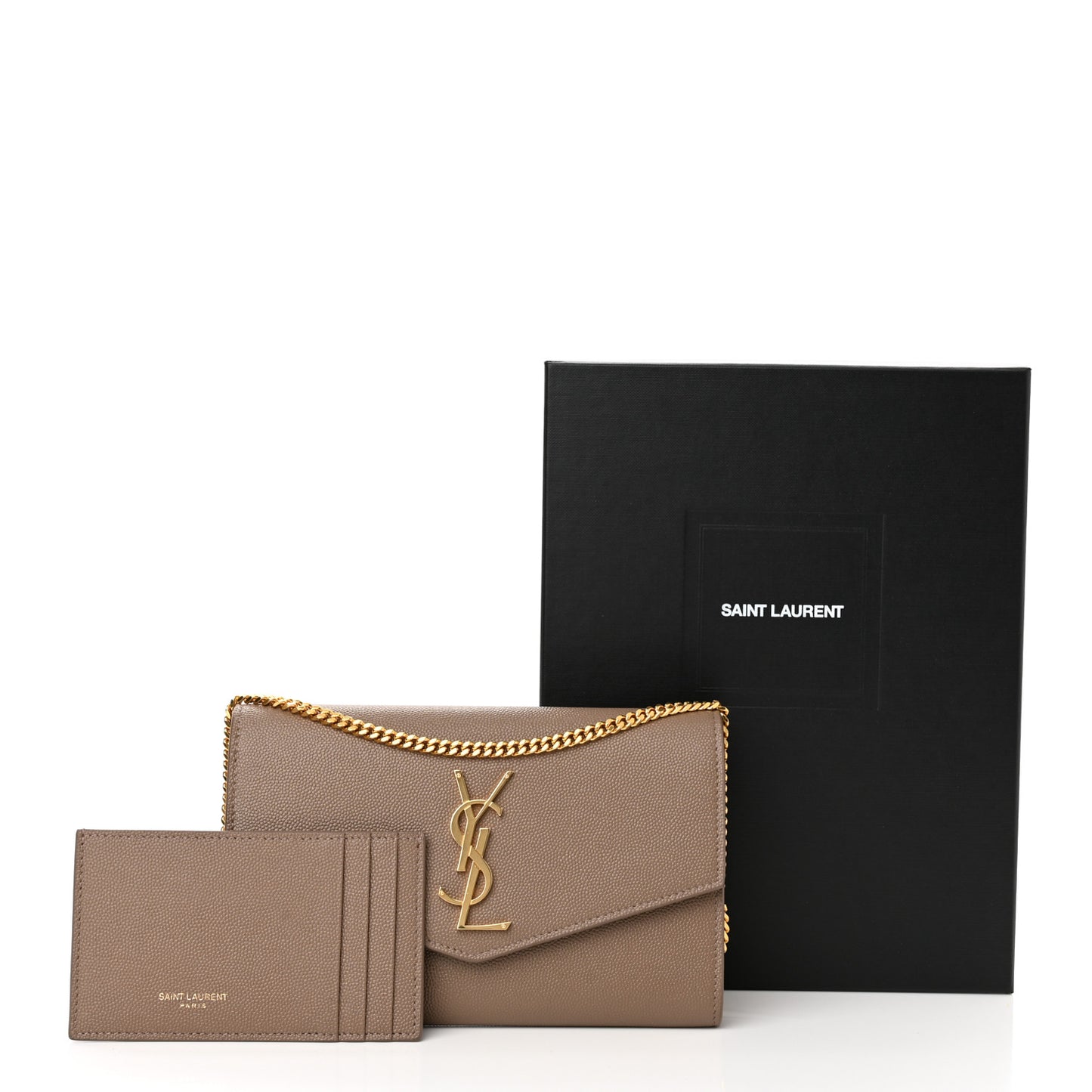 Grain De Poudre Monogram Uptown Chain Wallet Taupe