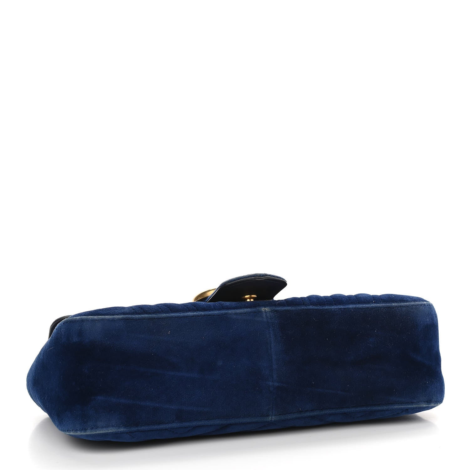 Gucci Velvet Matelasse Small GG Marmont Shoulder Bag Cobalt Blue 4 of 20