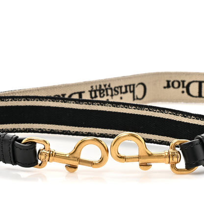 Christian Dior Canvas Embroidered Shoulder Strap Black 3 of 4