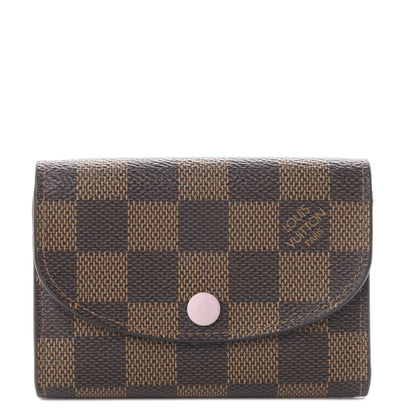 Louis Vuitton Damier Ebene Rosalie Coin Purse Rose Ballerine 1 of 5