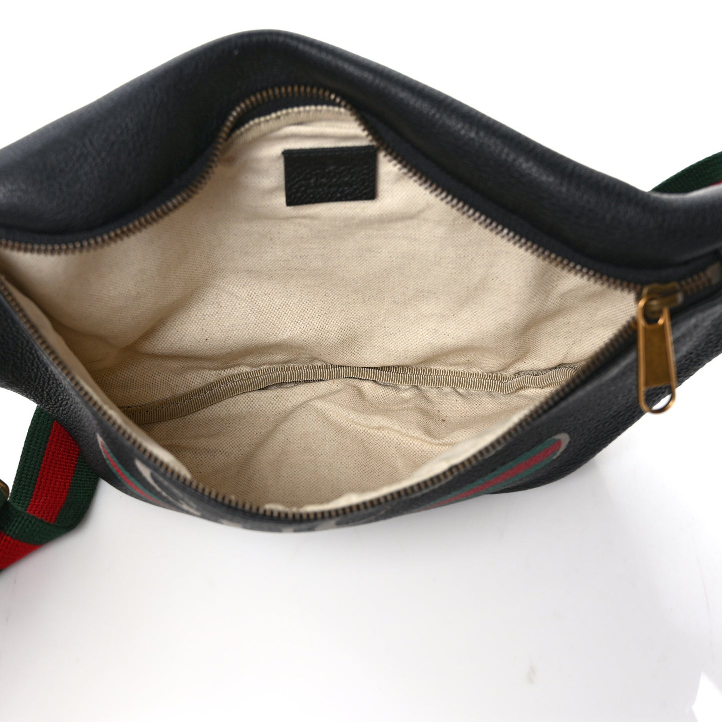 Grained Calfskin Logo Belt Bag Black