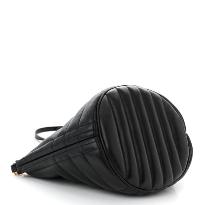 Burberry Lambskin Quilted Small Crescent Lola Bag Black 4 of 11