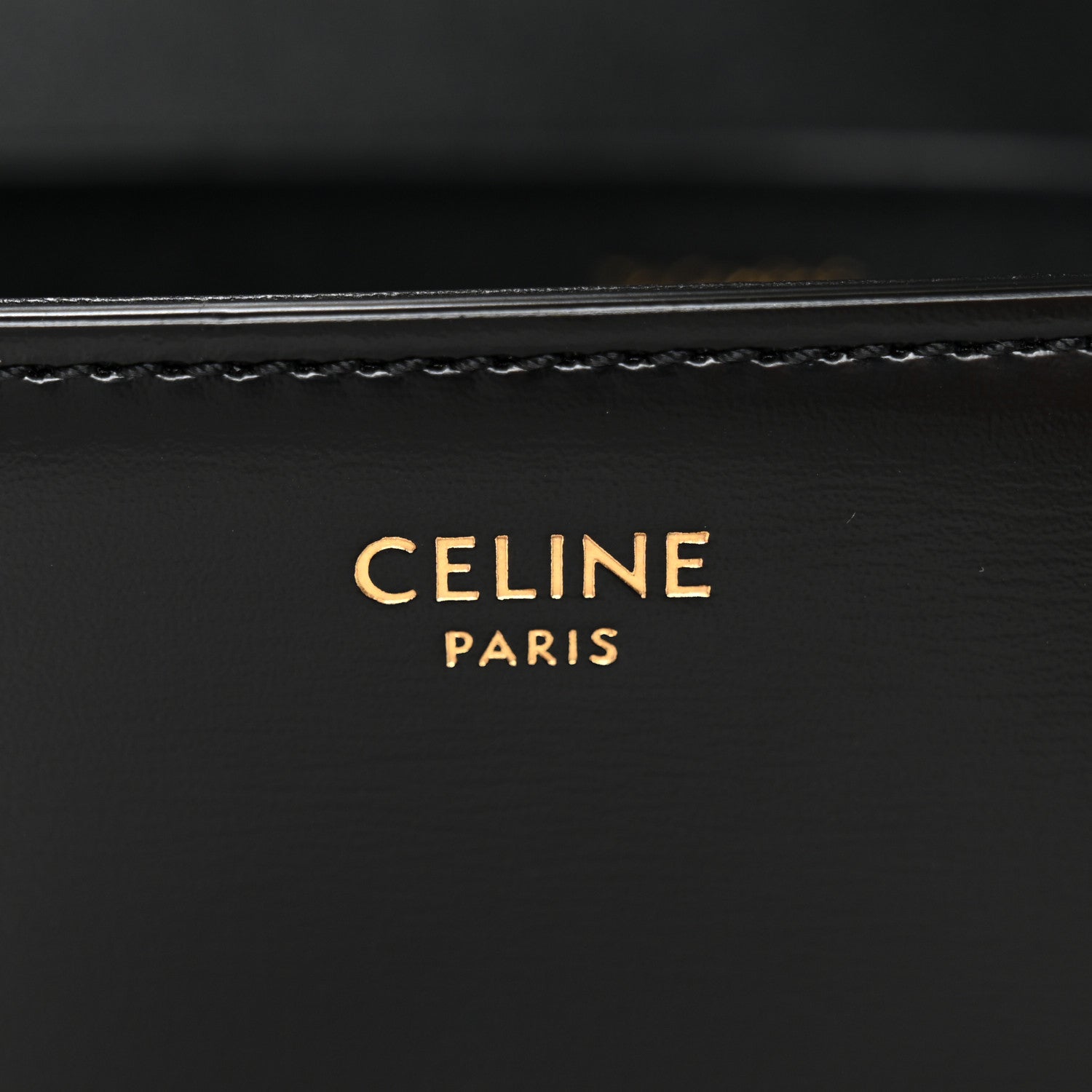 Celine Shiny Calfskin Triomphe Shoulder Bag Black 6 of 10