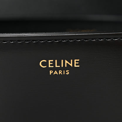 Celine Shiny Calfskin Triomphe Shoulder Bag Black 6 of 10