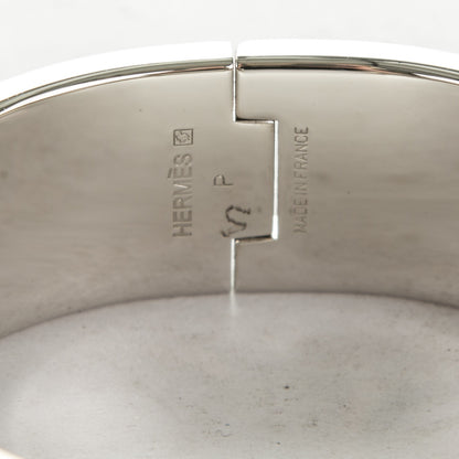 Hermes Enamel Wide Clic Clac H Bracelet PM Chartreuse 3 of 4