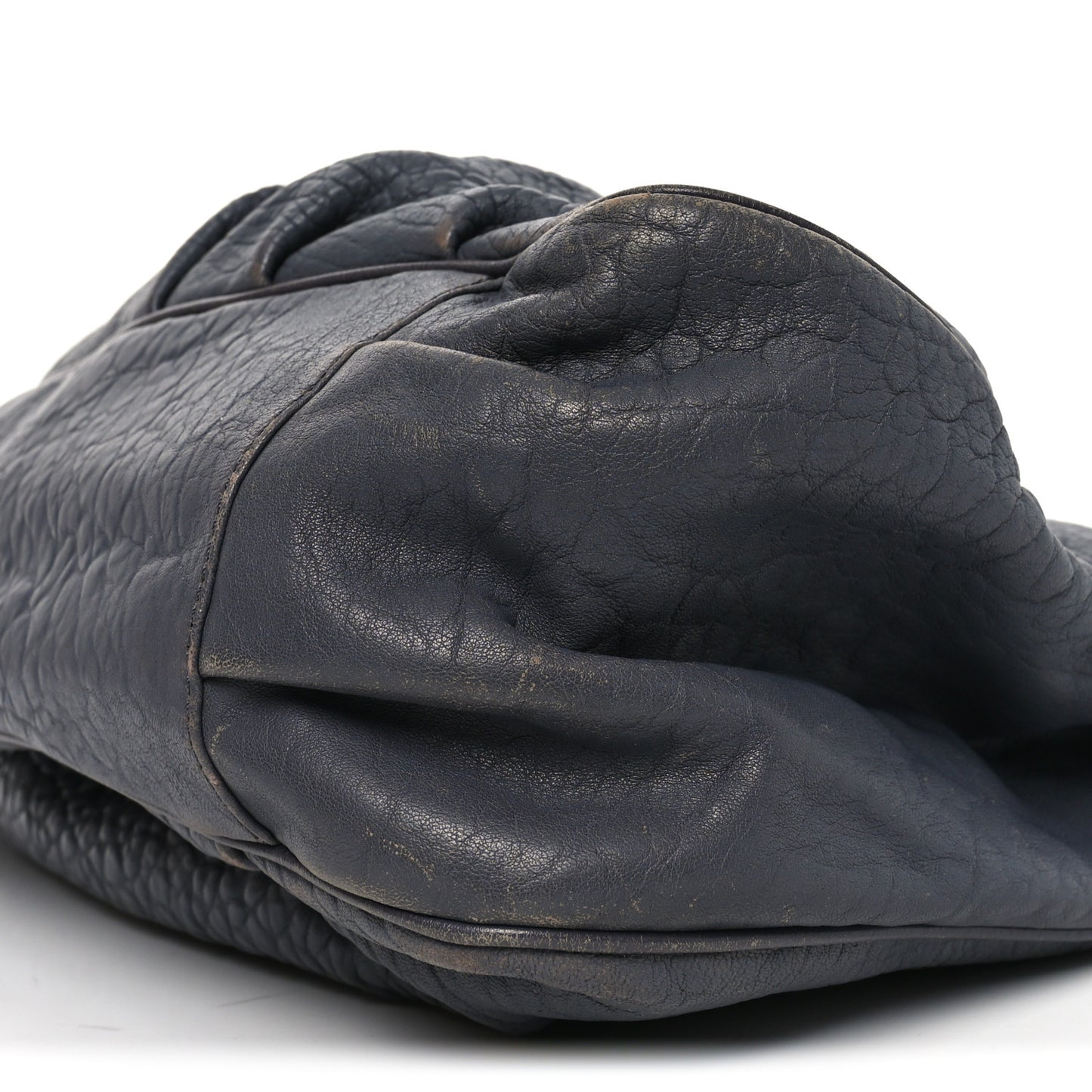 Crinkled Lambskin Mia Tote Blue