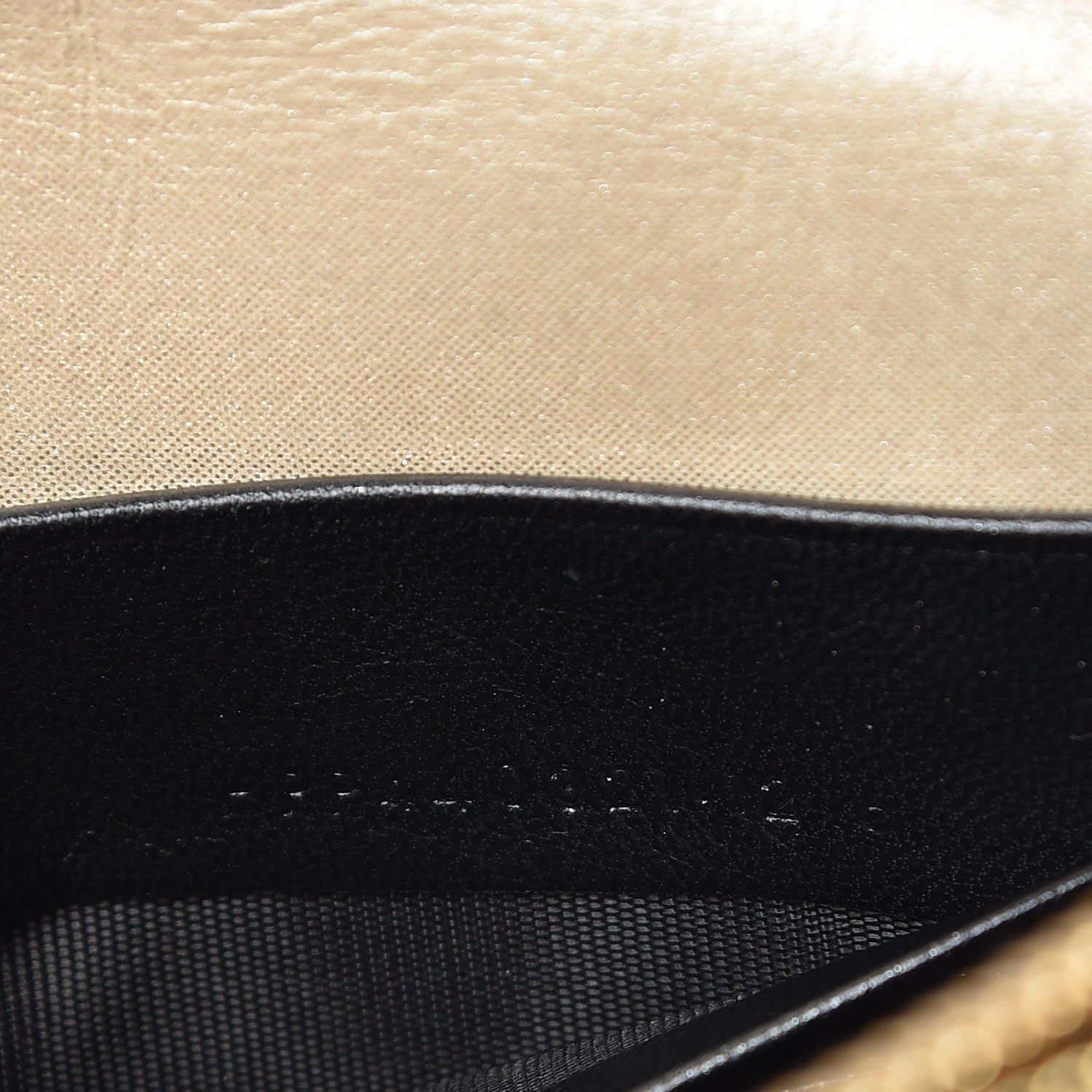Saint Laurent Metallic Fabric Monogram Envelope Chain Wallet Champagne 9 of 10